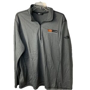 The North Face Shirt Mens XL Asphalt Gray 1/4 Zip Tech Fleece Sweatshirt W/*Logo